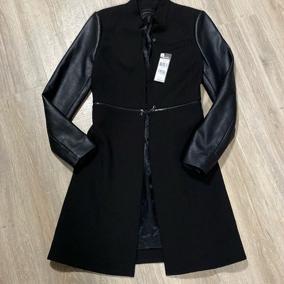 NWT BCBG Max Azria Black Arelia Faux Leather Jacket - Picture 4 of 8